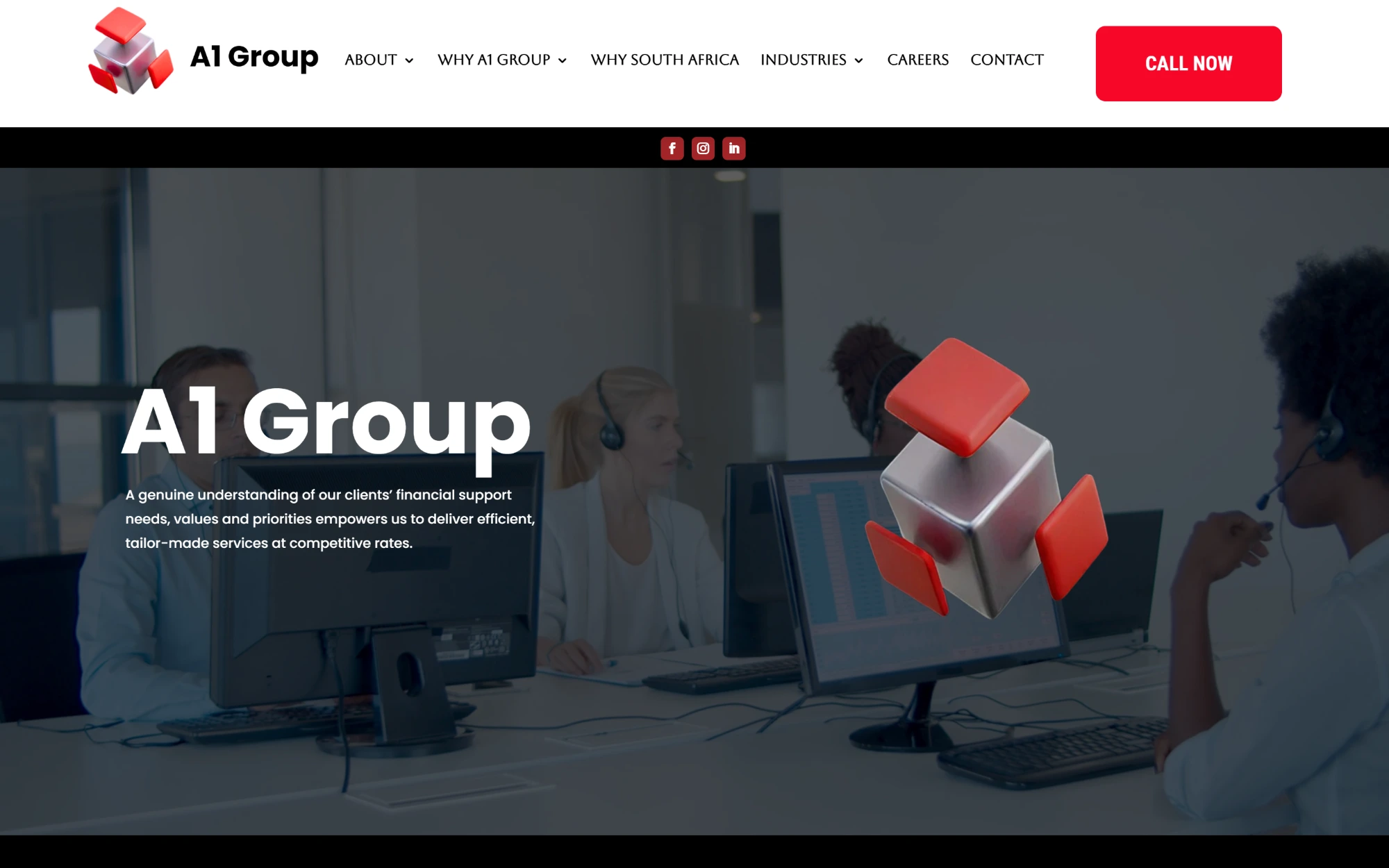 The A1 Group SA website