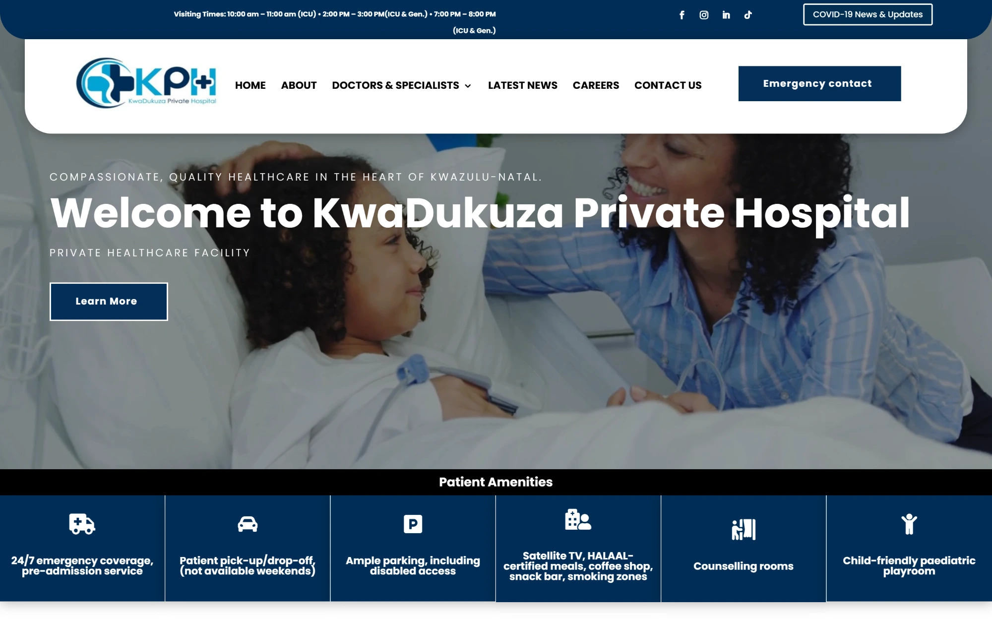 The KwaDukuza Private Hospital website