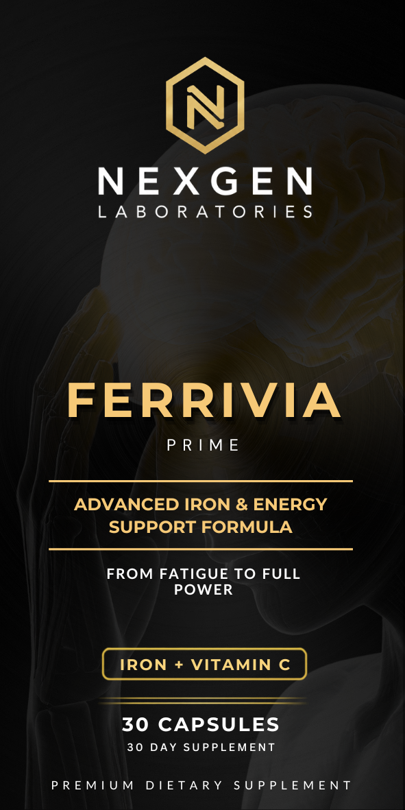 Ferrivia Prime carton — Iron Supplement, 30 Capsules